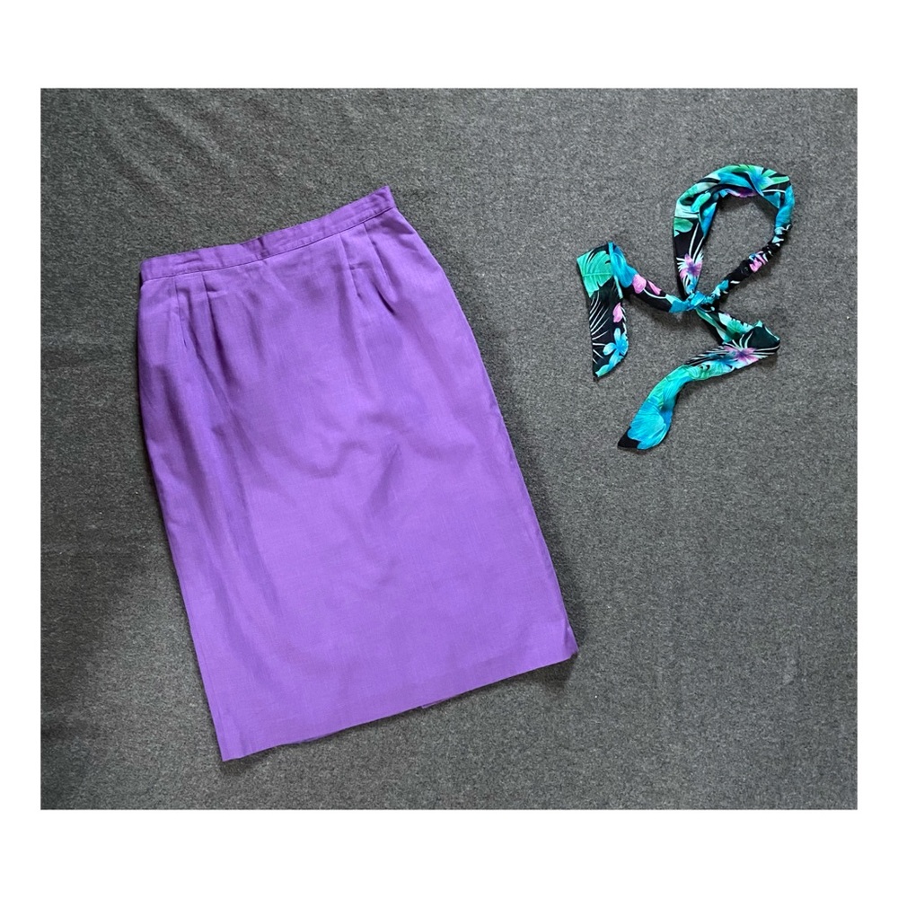 Vintage purple pencil skirt
